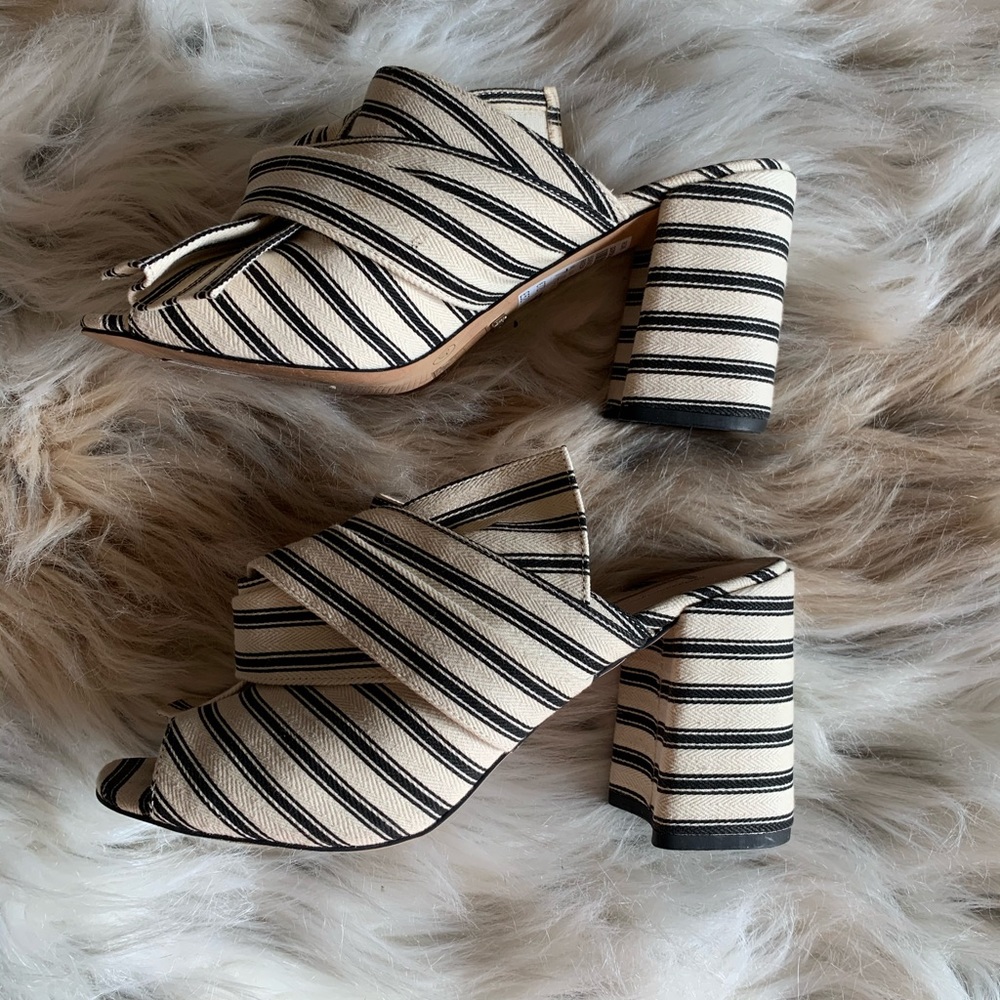 Topshop Striped Sandals 10